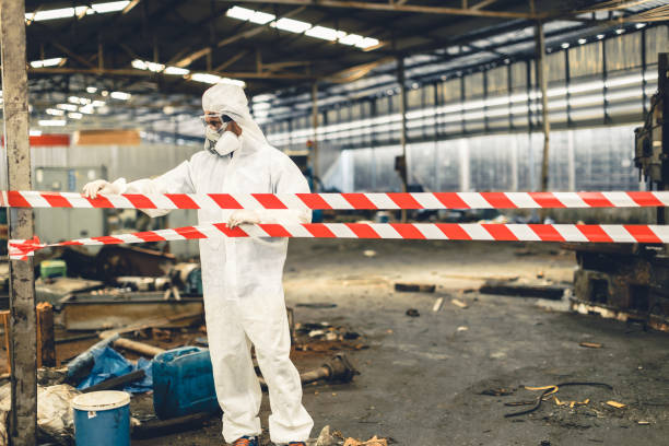 Professional Biohazard Cleanup technician working in Oakdale, CT
